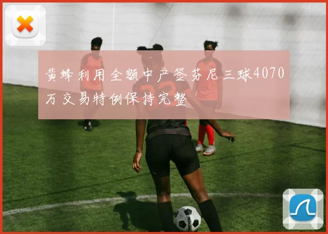 黄蜂利用全额中产签芬尼三球4070万交易特例保持完整