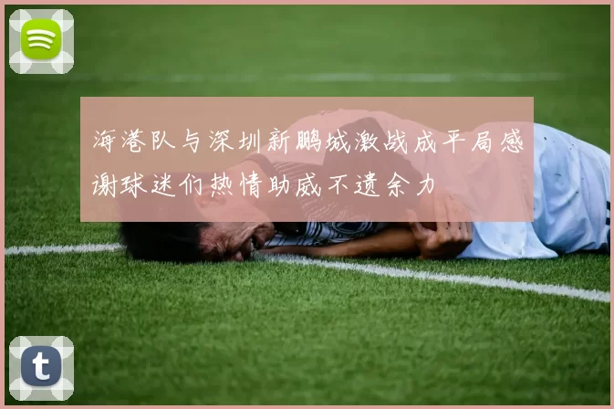 海港队与深圳新鹏城激战成平局感谢球迷们热情助威不遗余力